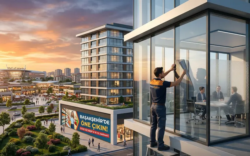 başakşehir folyo baskı cam filmi konut avm ticari alan uygulama