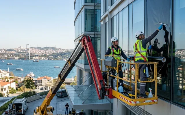 Bina cam filmi büyük ölçekli cephe uygulaması profesyonel montaj