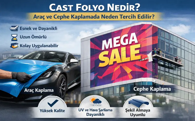 cast folyo araç kaplama cephe kaplama uygulama