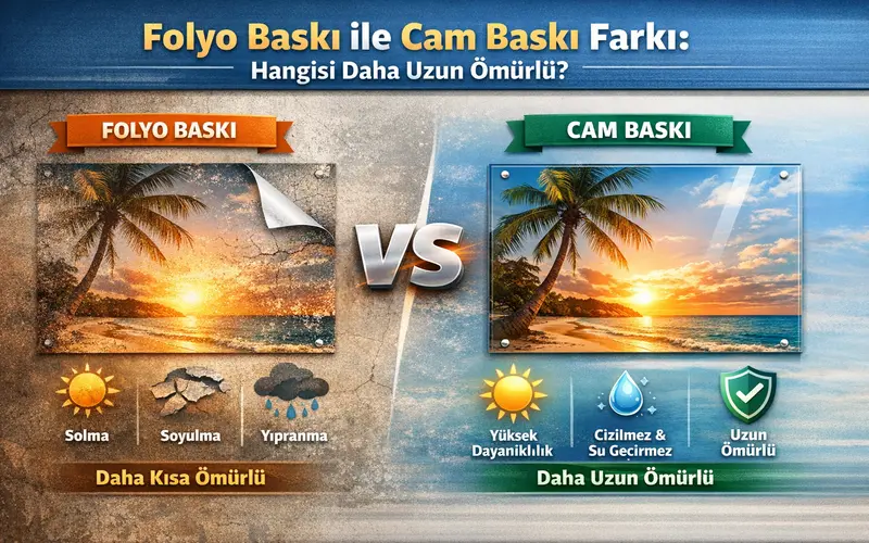 folyo baskı cam baskı karşılaştırma vitrin kaplama yöntemi
