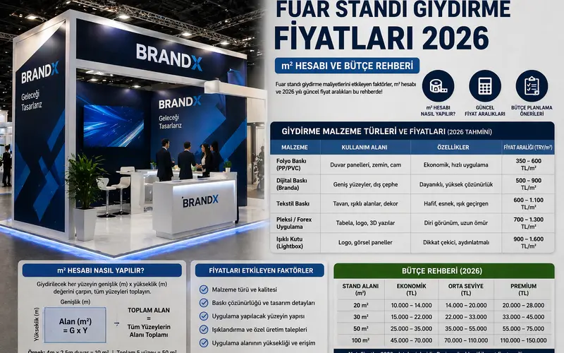 fuar standı giydirme fiyatları 2026 istanbul tüyap esenyurt