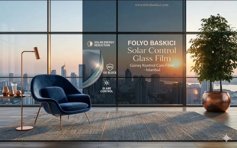 Güneş kontrol cam filmi uygulaması öncesi ve sonrası karşılaştırma