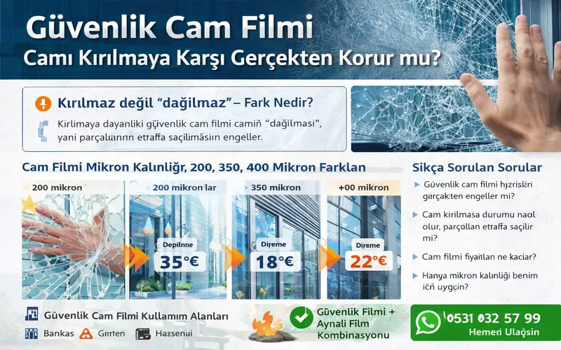güvenlik cam filmi kırılmaya dayanıklı cam koruma