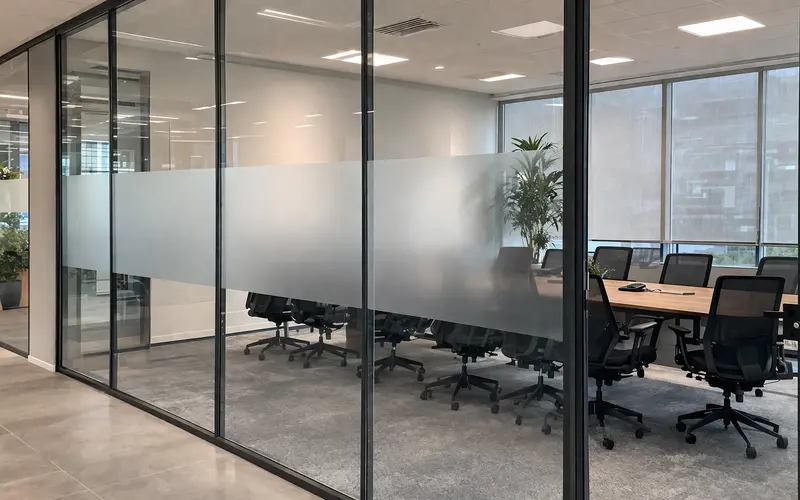 Ofis cam filmi İstanbul toplantı odası bölme cam uygulaması